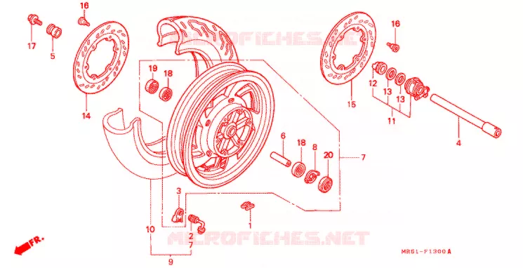 ROUE AVANT Honda MOTO 800 PC800 1991  PC800R