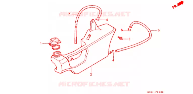 VASE D'EXPANSION Honda MOTO 800 PC800 1995  PC800R