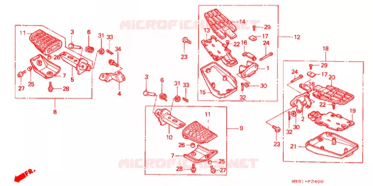 REPOSE PIED Honda MOTO 800 PC800 1996  PC800T