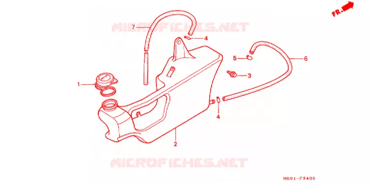 VASE D'EXPANSION Honda MOTO 800 PC800 1996  PC800T
