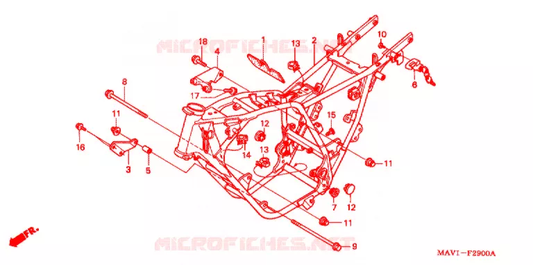 CADRE Honda MOTO 400 ROADSTAR 1996  VRX400T_II