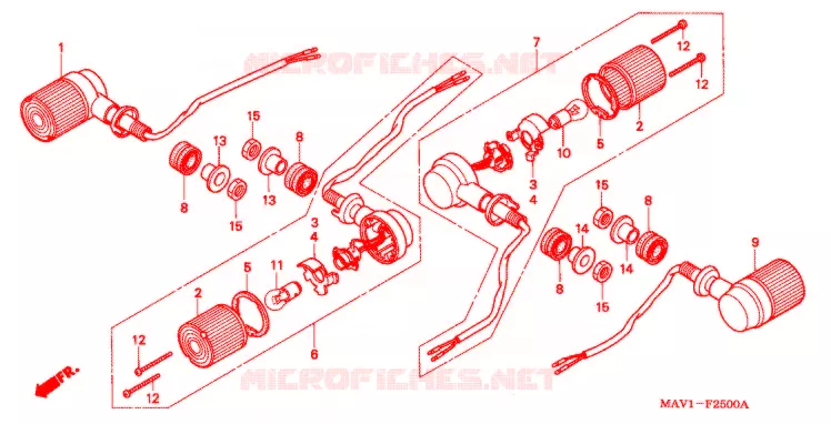 CLIGNOTANT Honda MOTO 400 ROADSTAR 1996  VRX400T_II