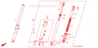 FOURCHE pour Honda V TWIN MAGNA 250 de 2004