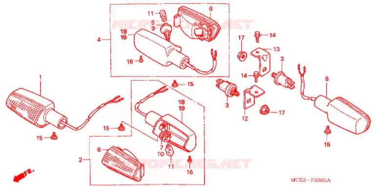 CLIGNOTANT Honda MOTO 400 CB 2004  CB400L4
