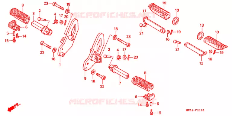 REPOSE PIED Honda MOTO 750 CB 2006  CB750L5
