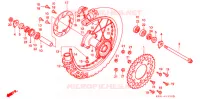 ROUE ARRIERE (1) pour Honda CR 250 R de 1991