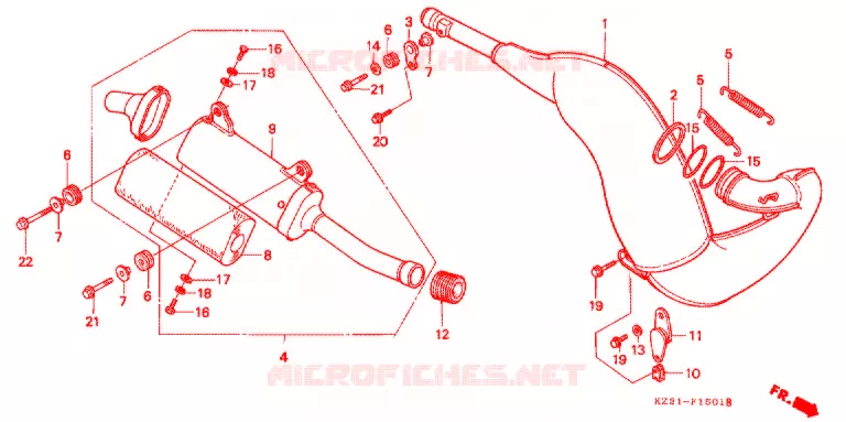 ECHAPPEMENT (2) Honda MOTO 250 CR 1996  CR250RT