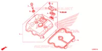 COUVRE CULASSE pour Honda CBR 300 ABS BROWN de 2015