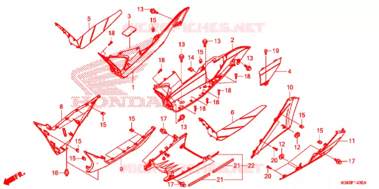 MARCHE PIEDS Honda SCOOTER 300 FORZA 2015  NSS300AD
