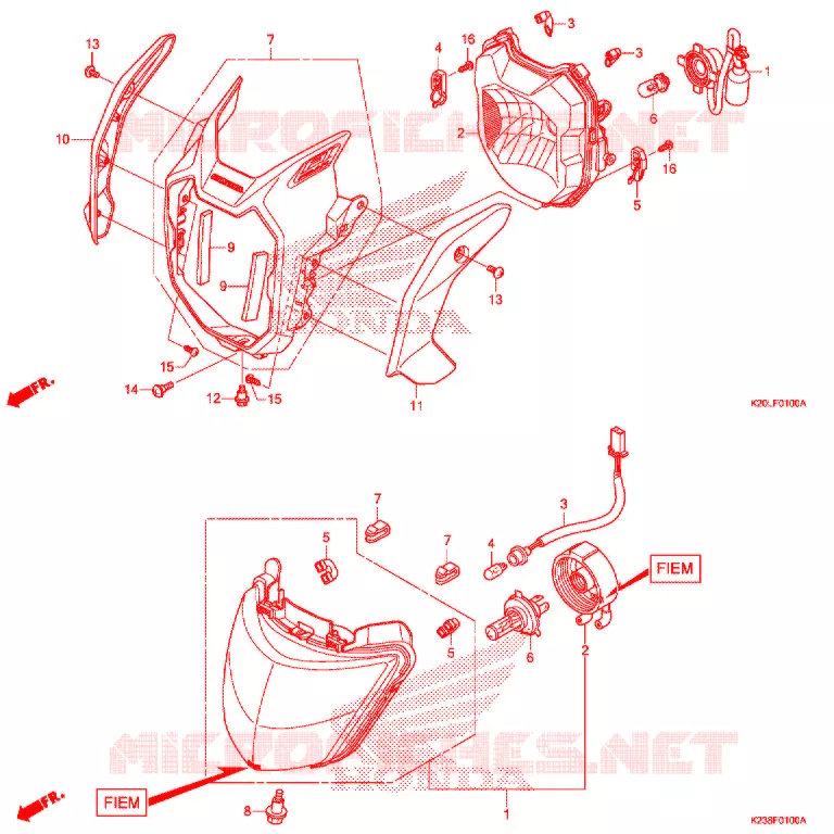 PHARE Honda SCOOTER 110 ZOOMER 2013  ACG110CSFD