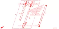 FOURCHE pour Honda ZOOMER 110 X de 2015