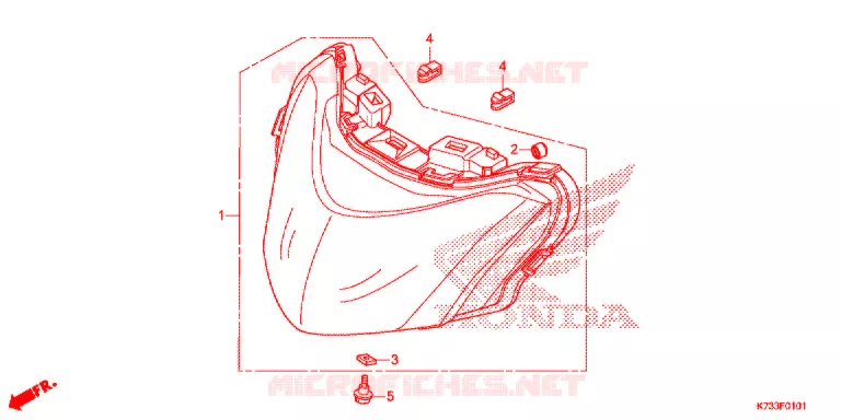 PHARE (AFS125MSF/CSFK) Honda MOTO 125 WAVE 2018  AFS125CSFK