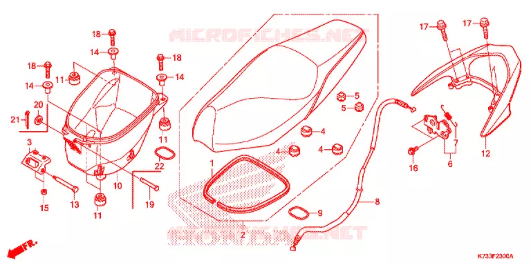 SELLE Honda MOTO 125 WAVE 2019  AFS125CSFK
