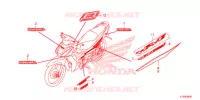 AUTOCOLLANTS (AFS125MSF/CSFK) pour Honda WAVE 125 Electric start, Spoked wheels de 2019