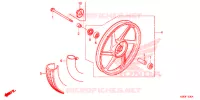 ROUE AVANT (MOULURE/FREIN A TAMBOUR) pour Honda ACE 110 ELECTRIC START de 2019