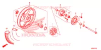 ROUE ARRIERE (MOULURE/FREIN A TAMBOUR) pour Honda ACE 110 KICK START de 2019