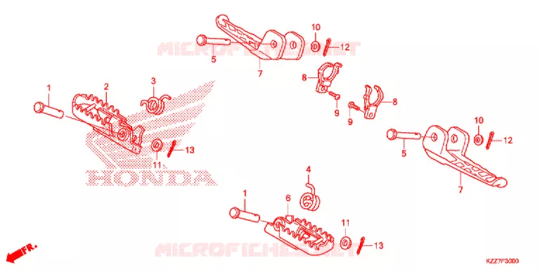 REPOSE PIED Honda MOTO 250 CRF 2020  CRF250LAK