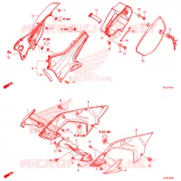 COUVERCLES LATERAUX (CRF250RL/RLA) pour Honda CRF 250 L de 2019