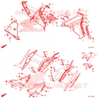 OUIES DE RADIATEUR (CRF250RL/RLA) pour Honda CRF 250 L de 2019