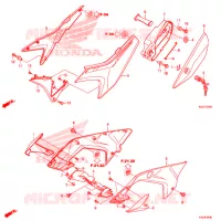 COUVERCLES LATERAUX (CRF250L/LA) pour Honda CRF 250 L de 2019