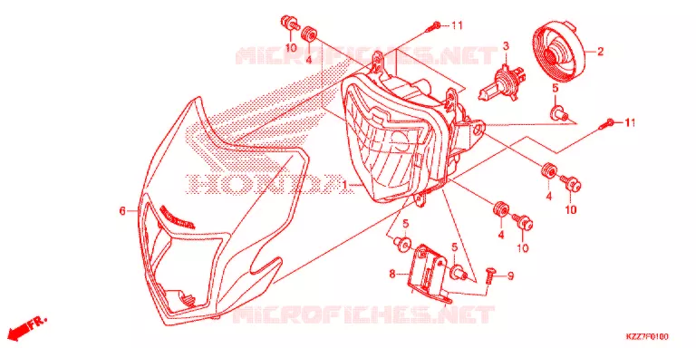PHARE (CRF250L/LA) Honda MOTO 250 CRF 2019  CRF250LK