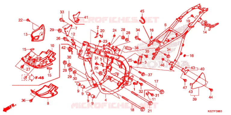 CADRE Honda MOTO 250 CRF 2020  CRF250RLK
