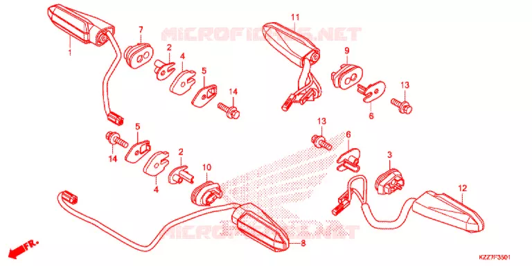 CLIGNOTANT (CRF250RL/RLA) Honda MOTO 250 CRF 2021  CRF250RLK