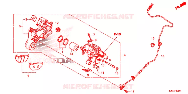 ETRIER DE FREIN ARRIERE Honda MOTO 250 CRF 2020  CRF250RLK
