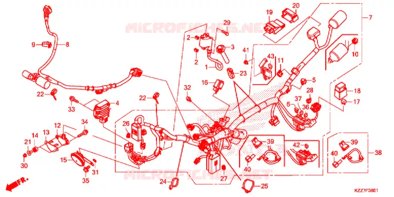 FAISCEAU DES FILS (CRF250RL/RLA) Honda MOTO 250 CRF 2020  CRF250RLK