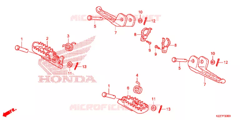 REPOSE PIED Honda MOTO 250 CRF 2020  CRF250RLK