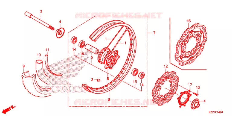 ROUE AVANT Honda MOTO 250 CRF 2019  CRF250RLK