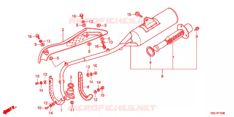 SILENCIEUX D'ECHAPPEMENT Honda MOTO 50 CRF 2018  CRF50FJ