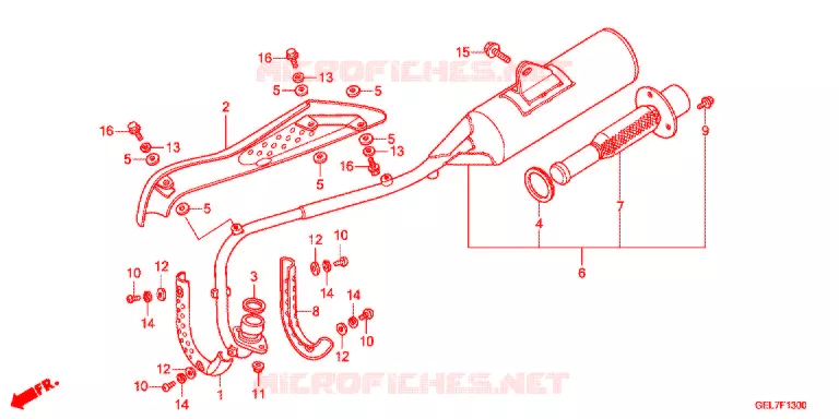 SILENCIEUX D'ECHAPPEMENT Honda MOTO 50 CRF 2019  CRF50FK