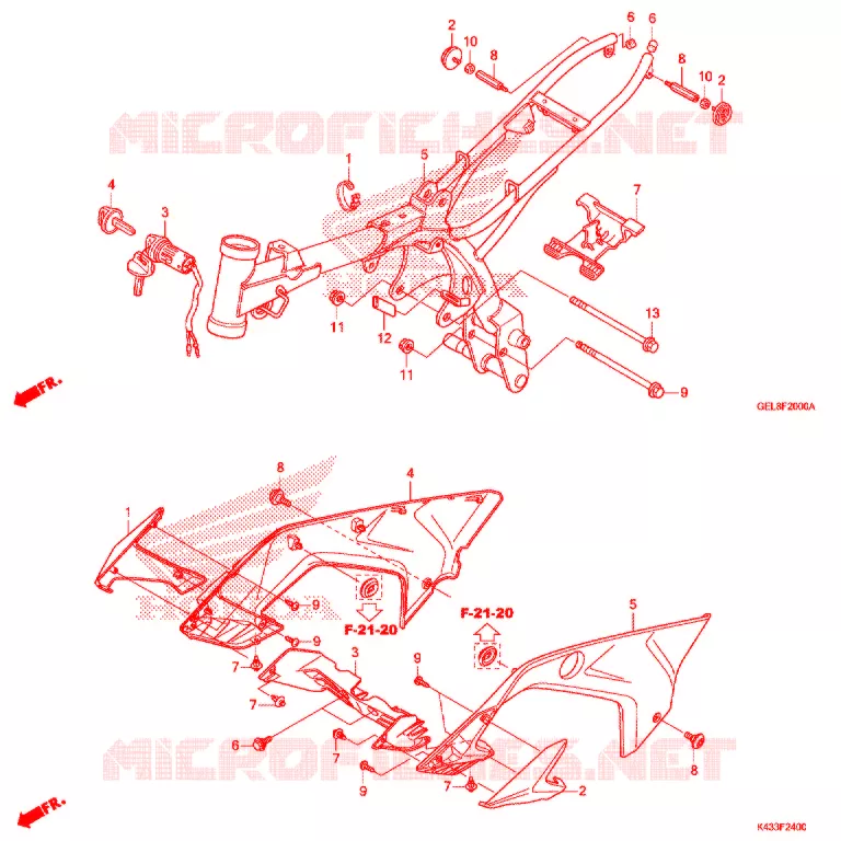 CADRE Honda MOTO 50 CRF 2019  CRF50FK
