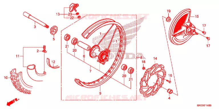 ROUE AVANT Honda MOTO 450 CRF 2020  CRF450RL