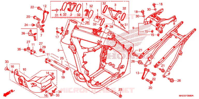 CADRE Honda MOTO 450 CRF 2020  CRF450RL