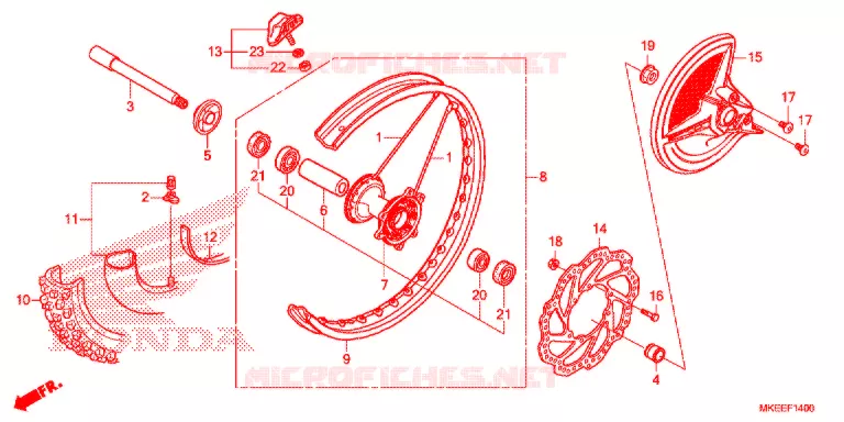 ROUE AVANT Honda MOTO 450 CRF 2020  CRF450RL
