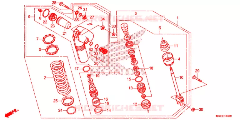 AMORTISSEUR ARRIERE Honda MOTO 450 CRF 2020  CRF450RL