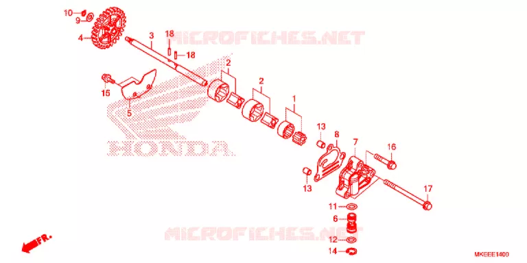 POMPE A HUILE Honda MOTO 450 CRF 2020  CRF450RL