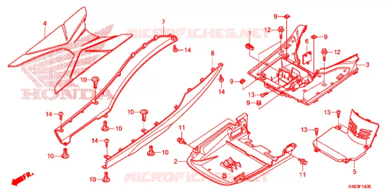 MARCHE PIEDS Honda SCOOTER 110 SPACY 2019  SCR1105WHK