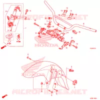 GUIDON   TE DE FOURCHE (XR190CT) pour Honda XR 190 de 2019