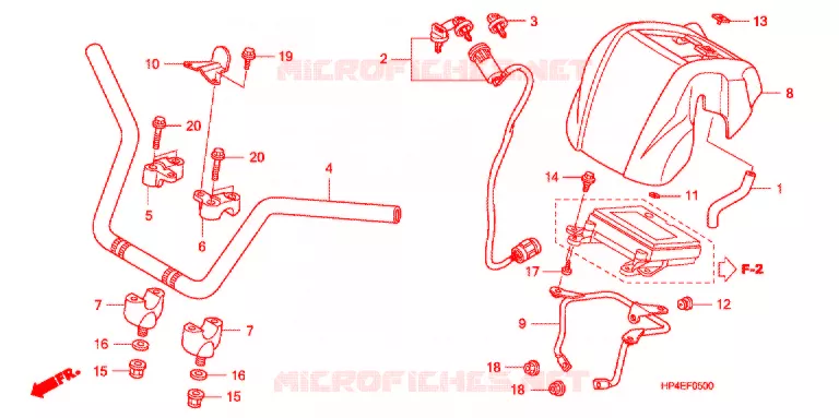 GUIDON Honda ATV 420 FOURTRAX 2009  TRX420FE9