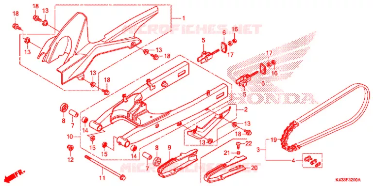 BRAS OSCILLANT Honda MOTO 160 HORNET 2016  CBF160MG