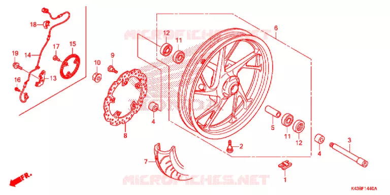 ROUE AVANT Honda MOTO 160 HORNET 2016  CBF160MG