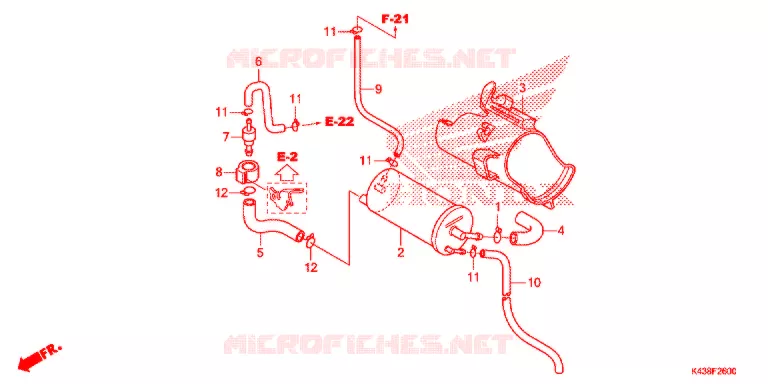 SYSTÈME DE RECYCLAGE DES GAZ Honda MOTO 160 HORNET 2016  CBF160MG