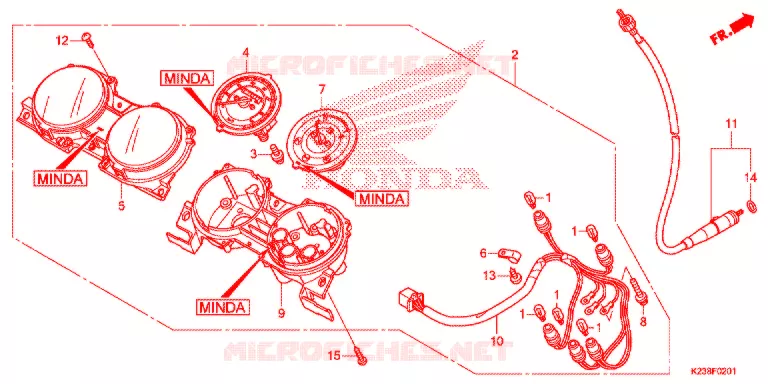 COMPTEUR (MINDA) Honda MOTO 110 CD 2016  CB110C2MG