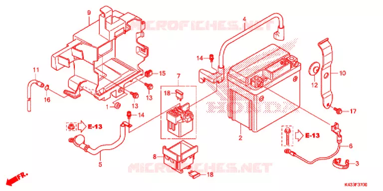 BATTERIE Honda MOTO 160 CBF 2017  CBF160MH