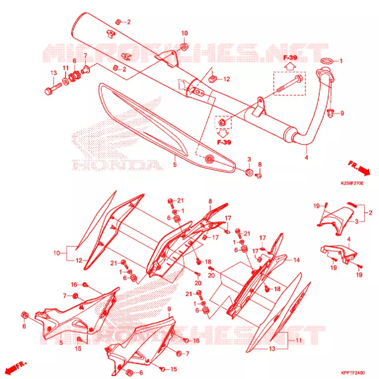 SILENCIEUX D'ECHAPPEMENT Honda MOTO 110 CD 2016  CB110C2G