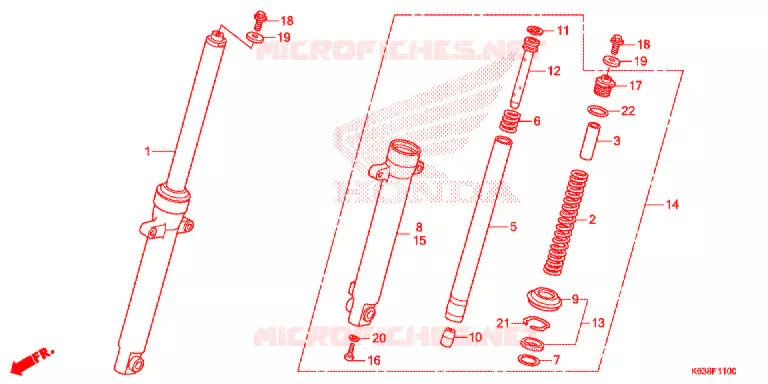 FOURCHE Honda MOTO 110 CD 2017  CB110C2H