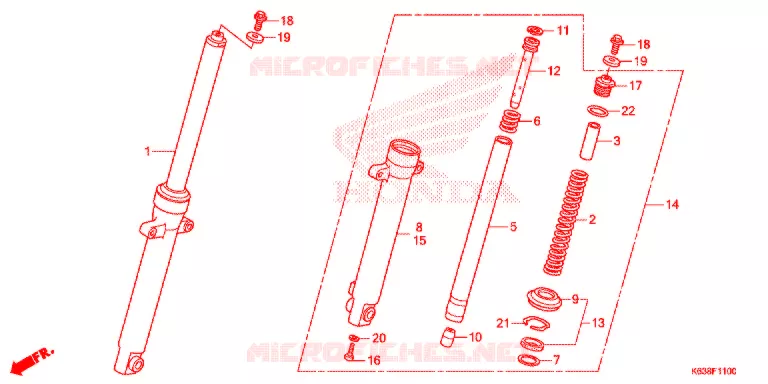 FOURCHE Honda MOTO 110 CD 2017  CB110C2H